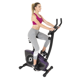 girl on an exercise bike